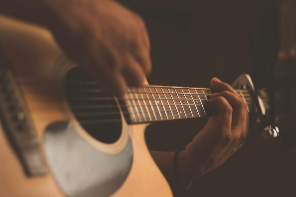 Acoustic guitar detail